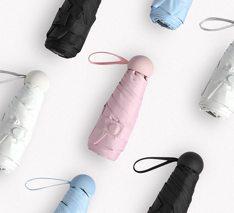 50% off capsule umbrella, sun protection umbrella, black rubber sun umbrella, gift advertisement umbrella, printed LOGO, 60% off umbrella pic 47