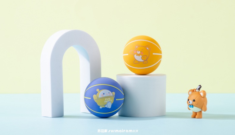 苏迈家卡通迷你篮球高弹性橡胶空心弹力球解压投篮壁球儿童玩具球详情28