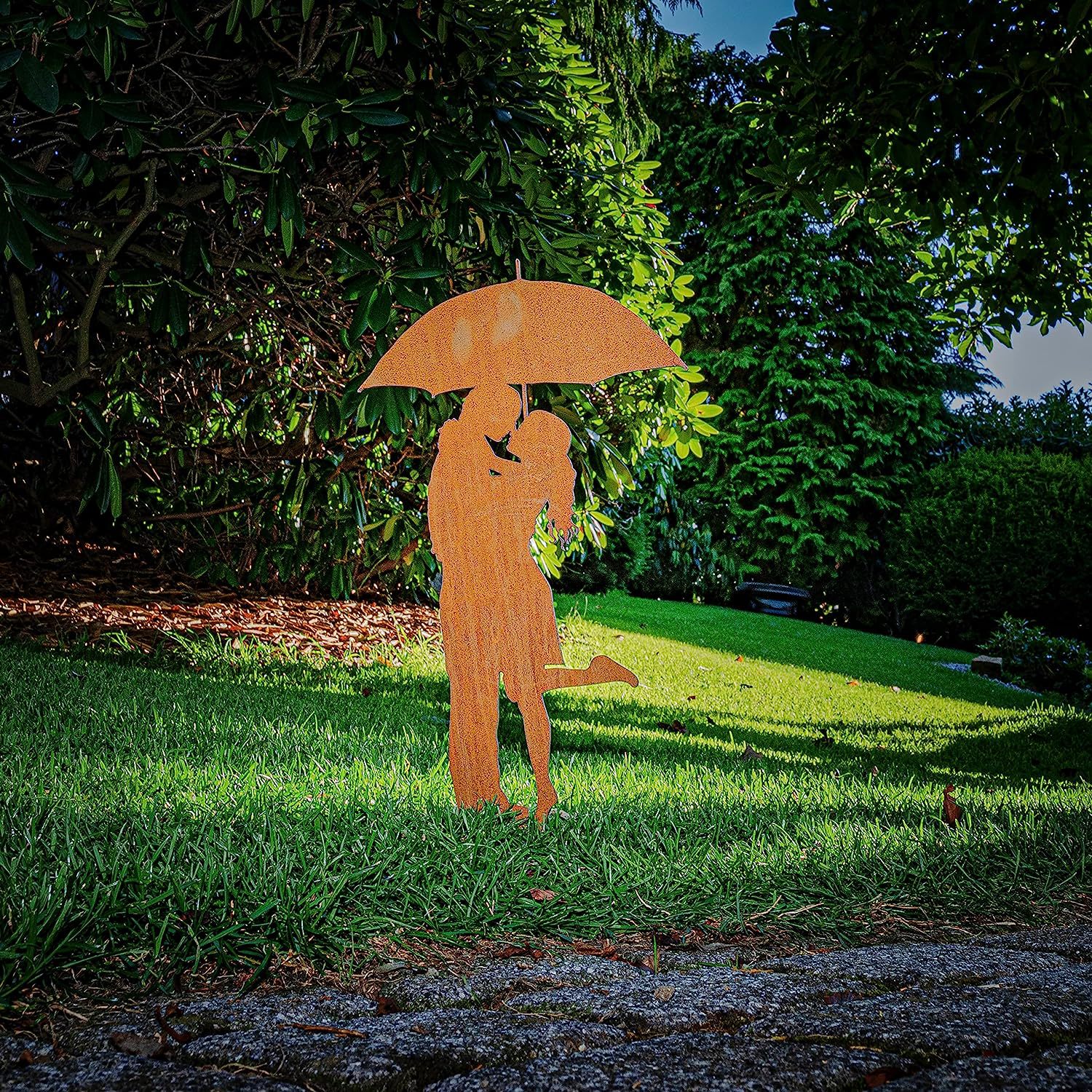 跨境新款创意生锈动物剪影立体庭院地插装饰花园摆件户外插件雕塑详情5