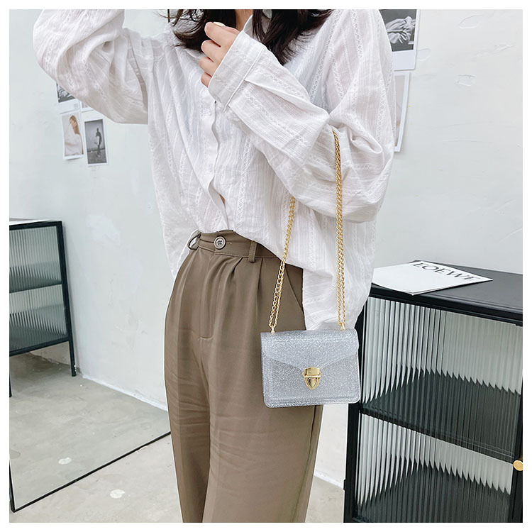 2021夏季新款PVC果冻包mini时尚花边小方包化妆包单肩斜挎ins女包详情46