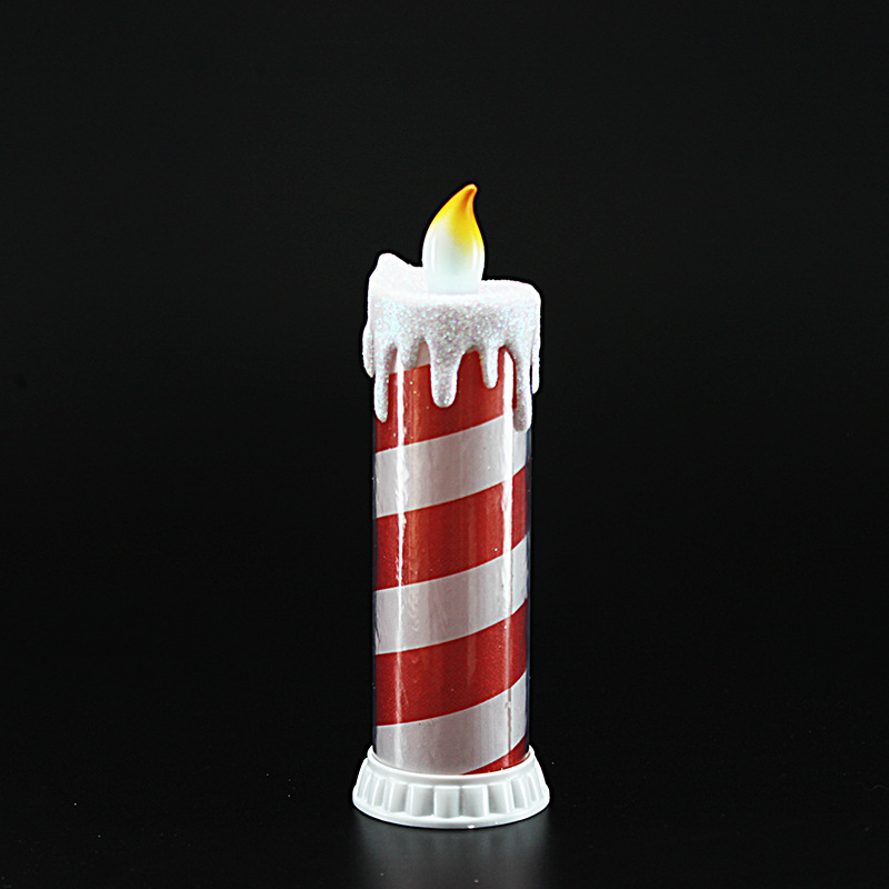 Red LED electronic striped simulation teardrop candle Christmas candle pic 6