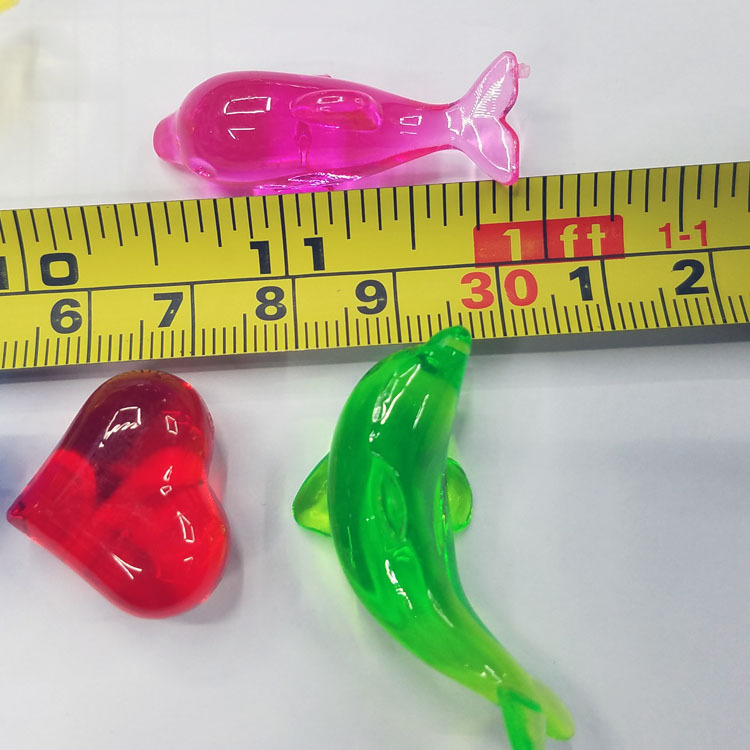 Wholesale of heart dolphin fish plastic beads, acrylic stone ice cubes, Baojie Aquarium decorations in multiple colors and styles pic 13