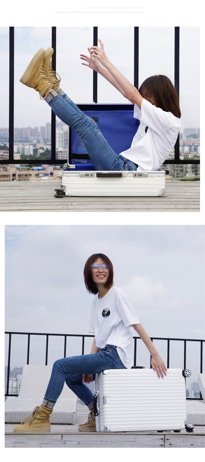 厂家批发行李箱铝框24寸万向轮旅行箱男28寸学生密码箱女拉杆箱详情9