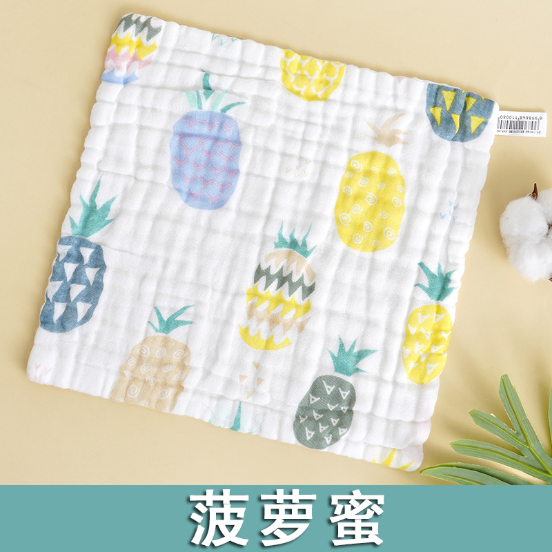 方巾纯棉六层纱布a类婴儿小方巾宝宝洗脸口水巾全棉手帕小方巾详情10