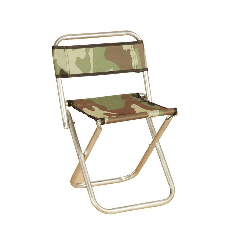 Thickened camouflage backrest stool, outdoor travel portable backrest chair, fishing folding stool, telescopic metal stool pic 4
