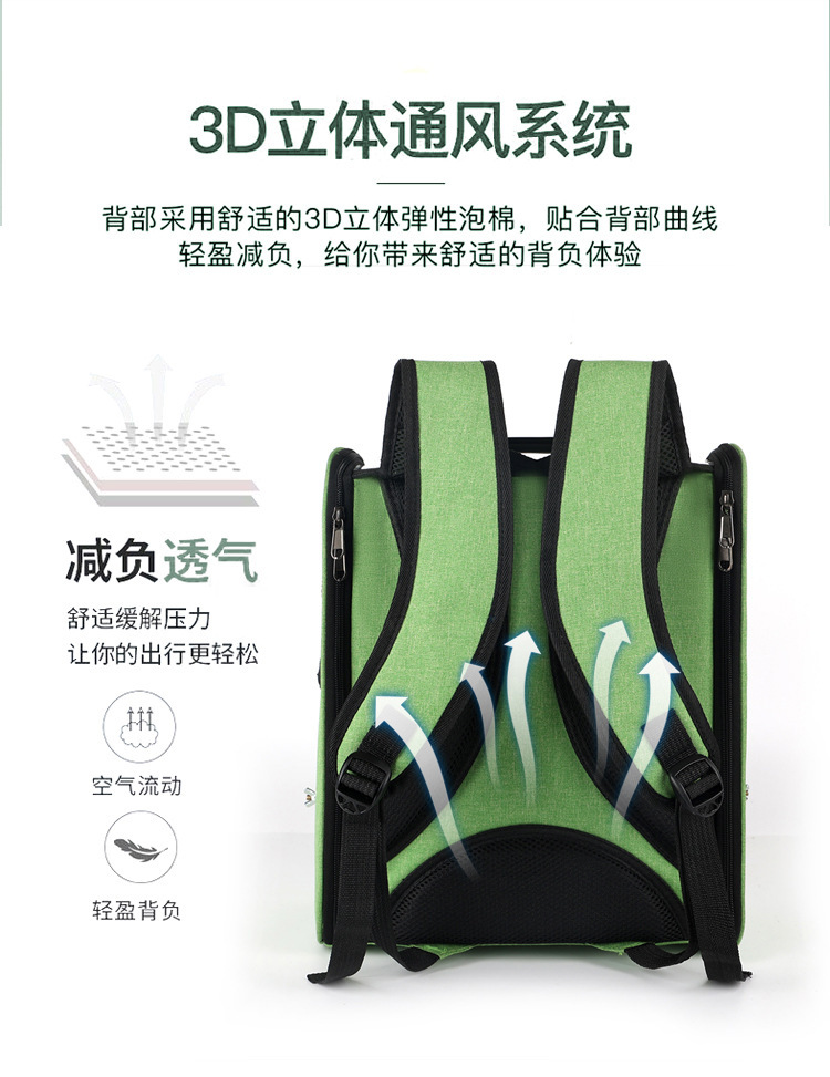 Manufacturer wholesale pet bird bags, transparent, breathable, large-space parrot bags, portable backpacks for carrying cages when going out, pet bird bags pic 7