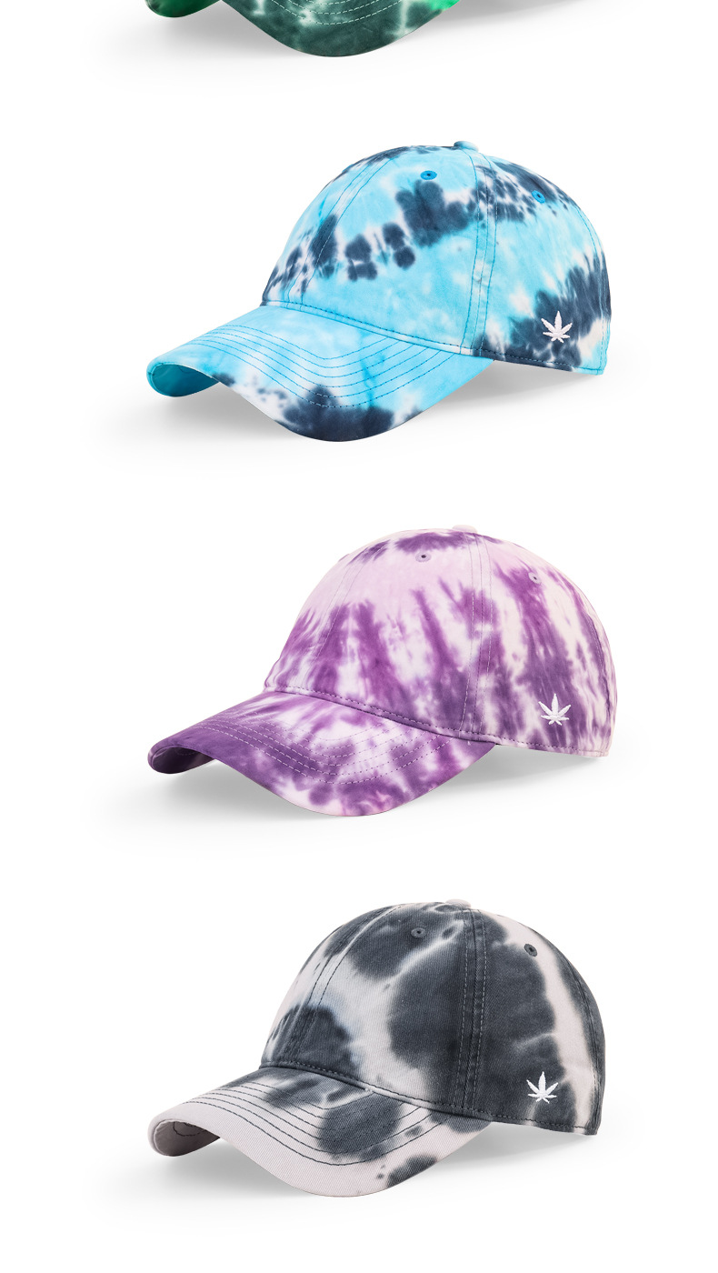 领袖之冠夏季七彩扎染棒球帽男潮街头情侣鸭舌帽女欧美ins棒球帽女高品质遮阳帽防晒帽现货批发详情2