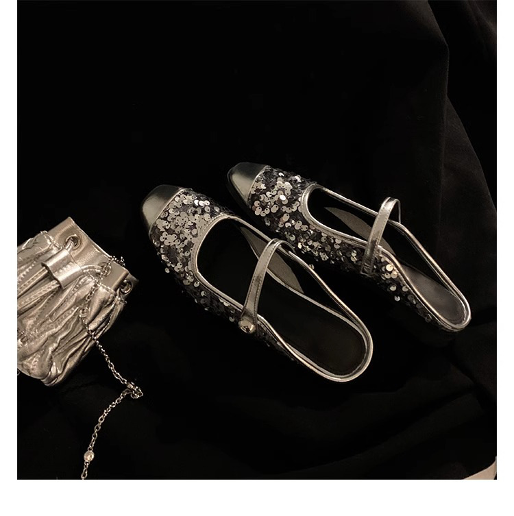 银色玛丽珍鞋亮片芭董舞鞋子真皮女鞋葡萄妈单鞋女2024春款女鞋子详情31