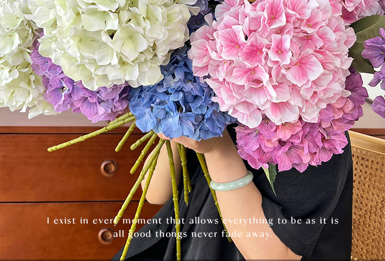 3D打印144片3叶仿真丽莎绣球花假花餐桌花摆花婚礼布置DIY花材详情18