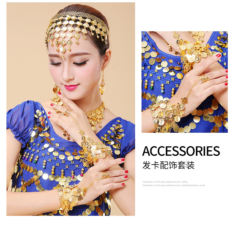 印度舞演出配饰发卡项链头饰耳环头饰首饰肚皮舞蹈服手链饰品发箍详情2