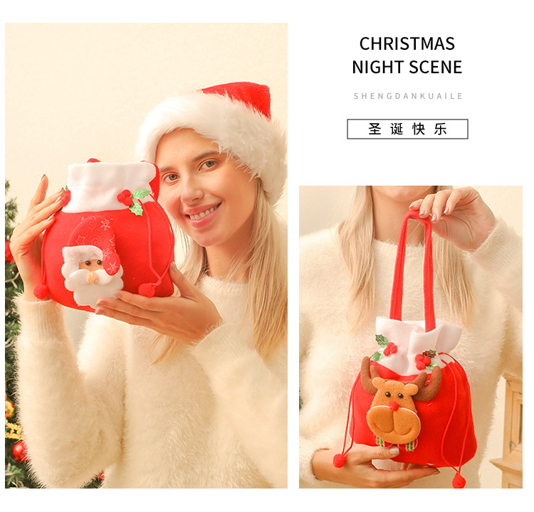 Christmas gift bags, apple bags, Christmas gift bags, plush candies, decorative items, elderly people, snowmen, deer bouquets pic 29