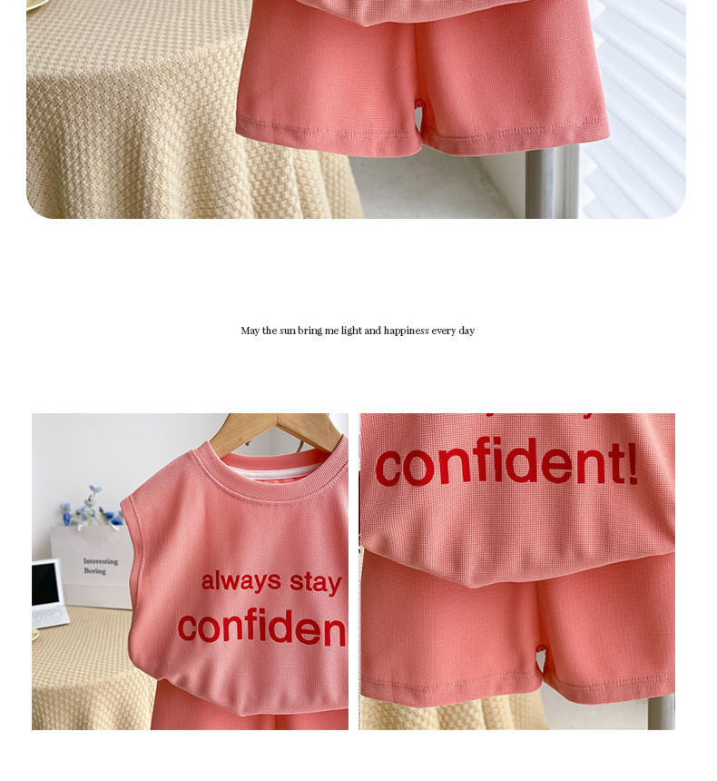 女童背心套装夏季韩版 男宝宝运动无袖短裤套装儿童印花两件套潮详情12