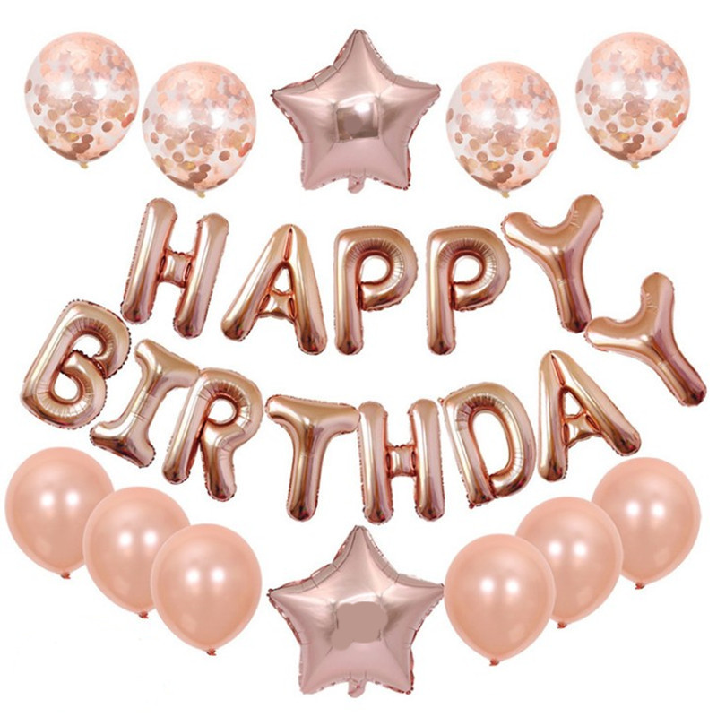 跨境生日快乐气球套装生日PATY装饰布置亮片气球生日派对气球装饰详情2