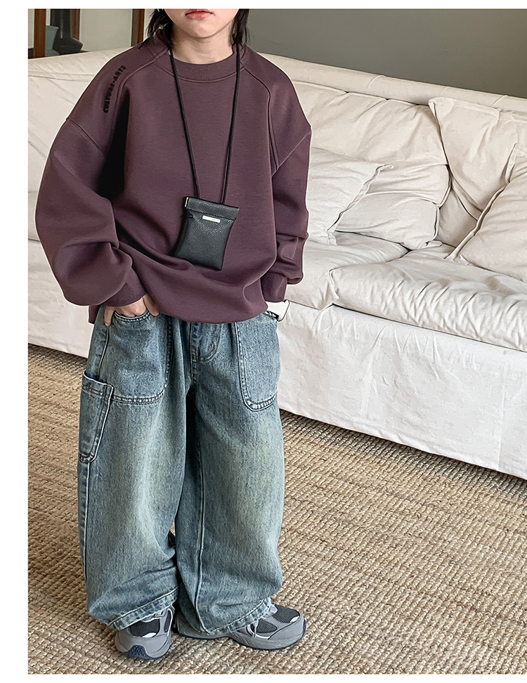 童装2024新款卫衣儿童卫衣男童时髦潮打底衫韩版宝宝上衣男孩宽松详情33