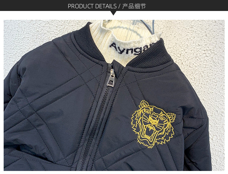 Niños chaquetas ligeras niños guapo otoño 2022 nuevo bebé vestido de béisbol otoño invierno engrosado algodón pic 4