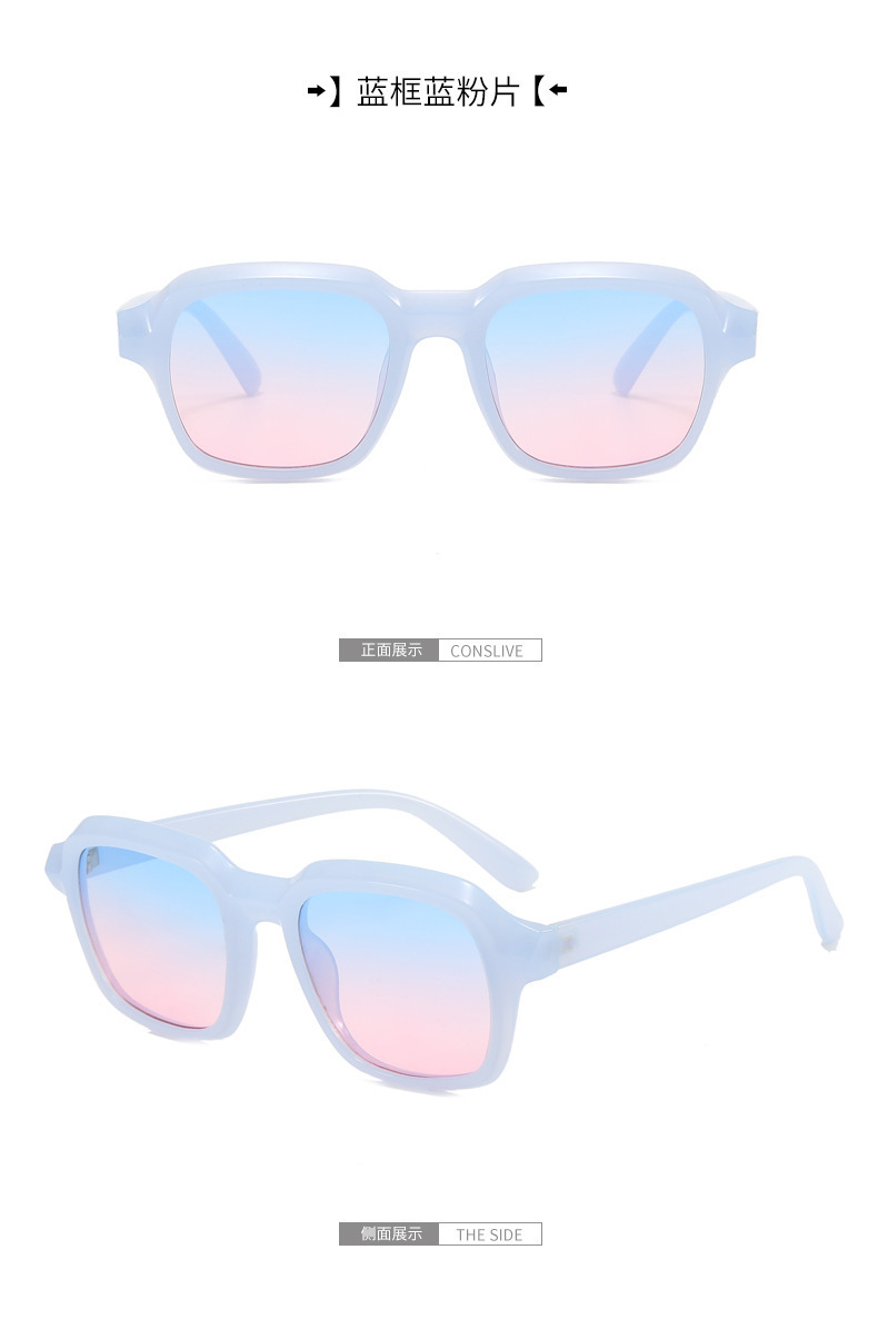 跨境 新款店长热推复古太阳镜 欧美时尚多边形黑色墨镜女太阳眼镜详情9