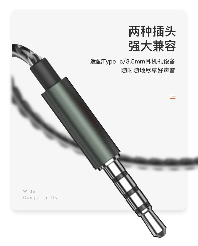 3.5mm in-ear wired headphones for bass music, sports, e-sports, gaming, karaoke, microphone, and wired control pic 12