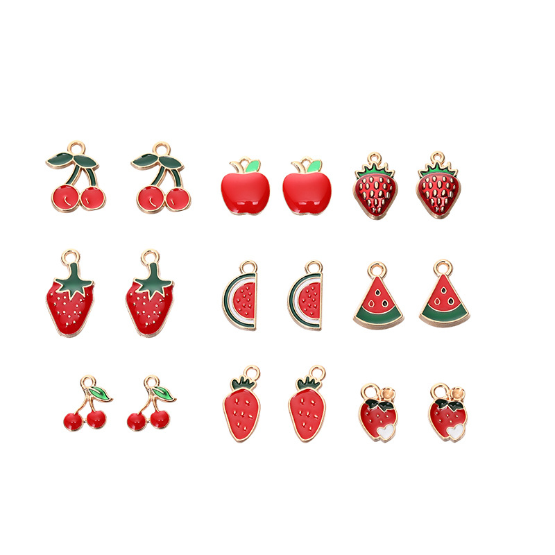 Factory wholesale diy alloy small pendants, fruit series collection, pendants, earrings, necklaces, bracelets and accessories pic 1