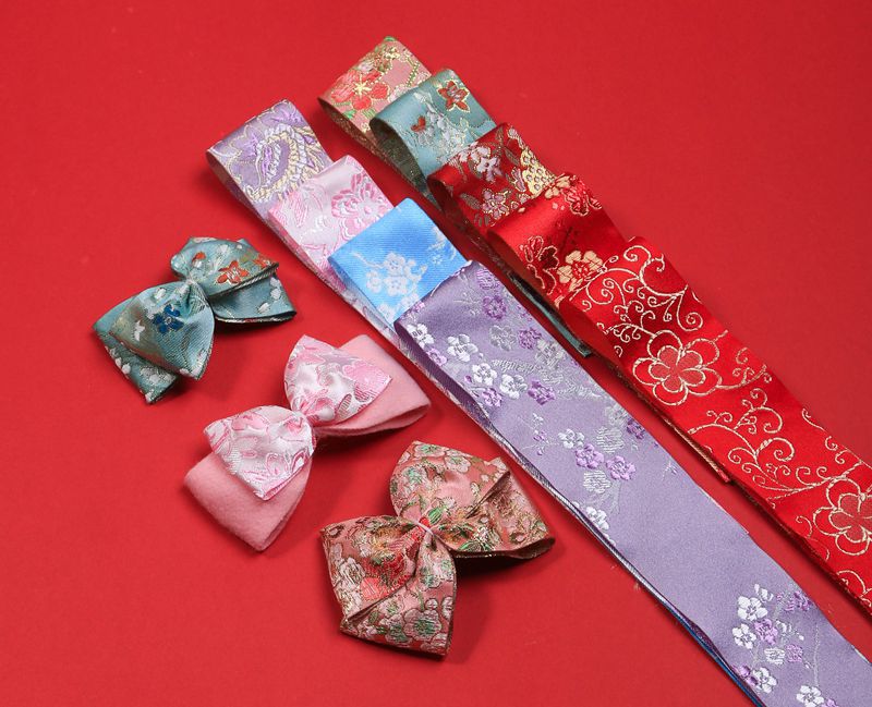 China wind country trendy año nuevo estilo bordado correas DIY arcos accesorios para el cabello hanfu estilo nacional filiación bordado accesorios country trendy pic 4