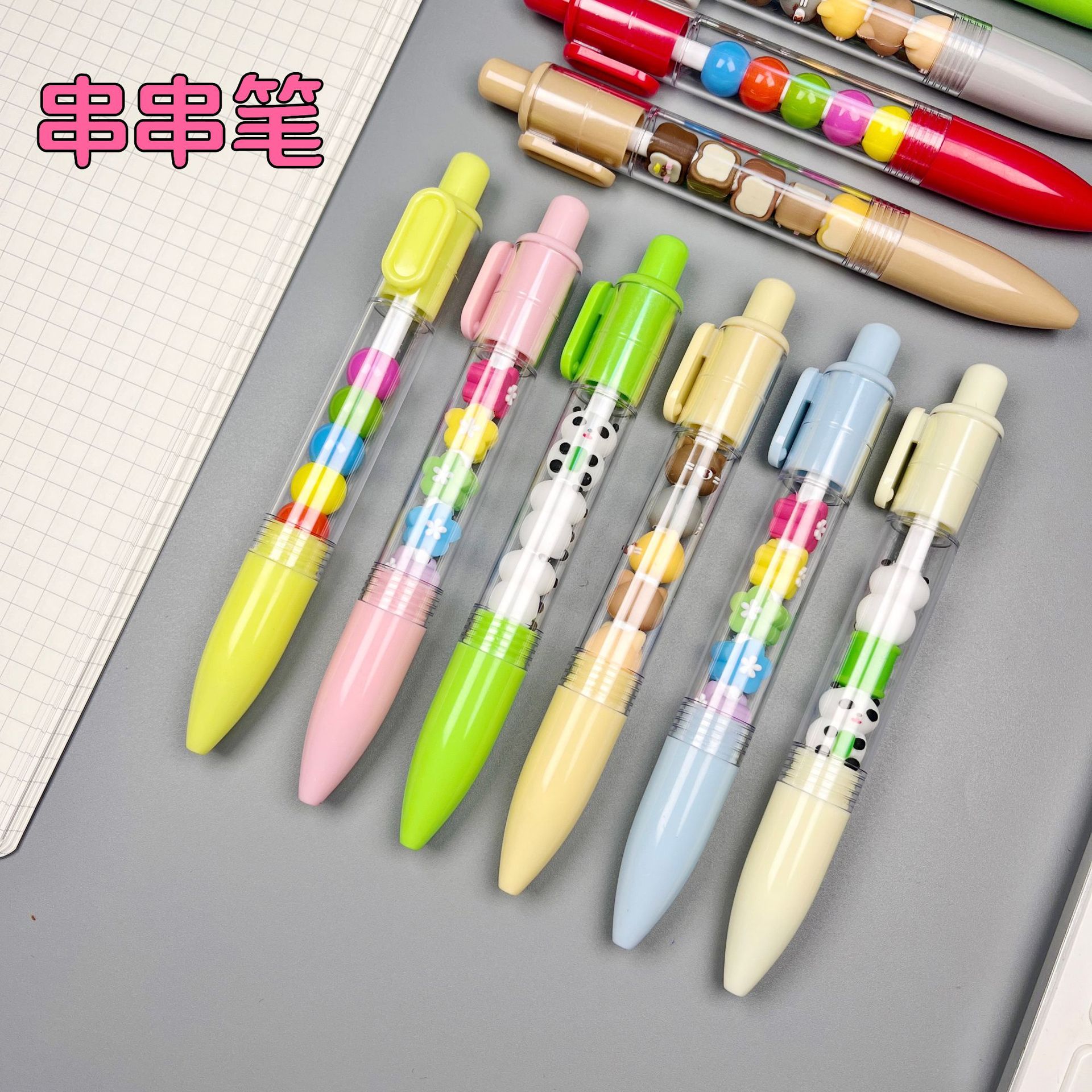Fun and stress-relieving string fun, creative DIY of press gel pens, cute ST quick-drying student practice pens, signature black pens pic 8