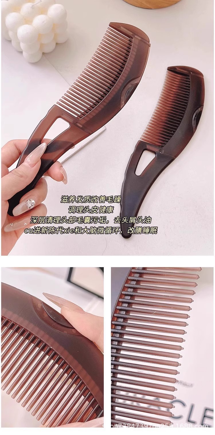 【 Douyin Bestseller 】 The third-generation energy comb for removing oily hair, a no-rinse hollow comb for removing oil particles and cleaning pic 7