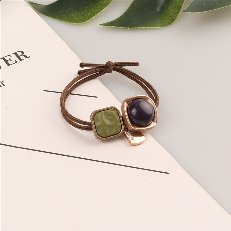 Wholesale supply of high-elasticity, simple and fashionable Korean-style hair accessories, square hair ties, hair tie rubber bands, and hair ties pic 20