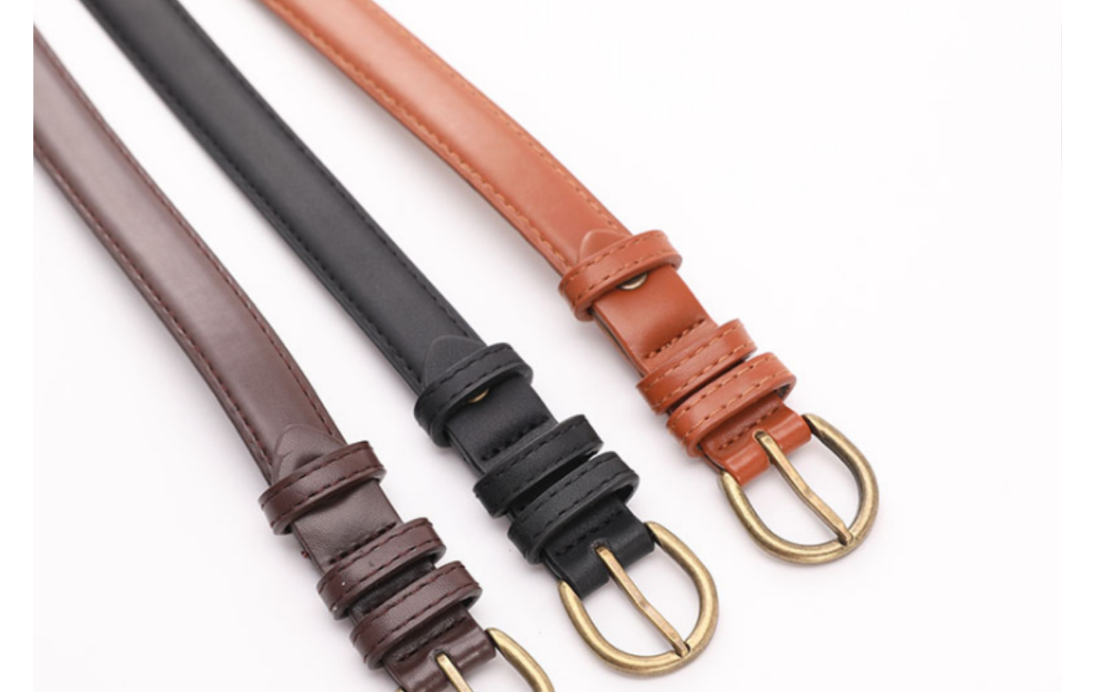 新款韩国柔软时尚细皮带女简约百搭装饰牛仔裤带连衣裙细腰带女士详情27