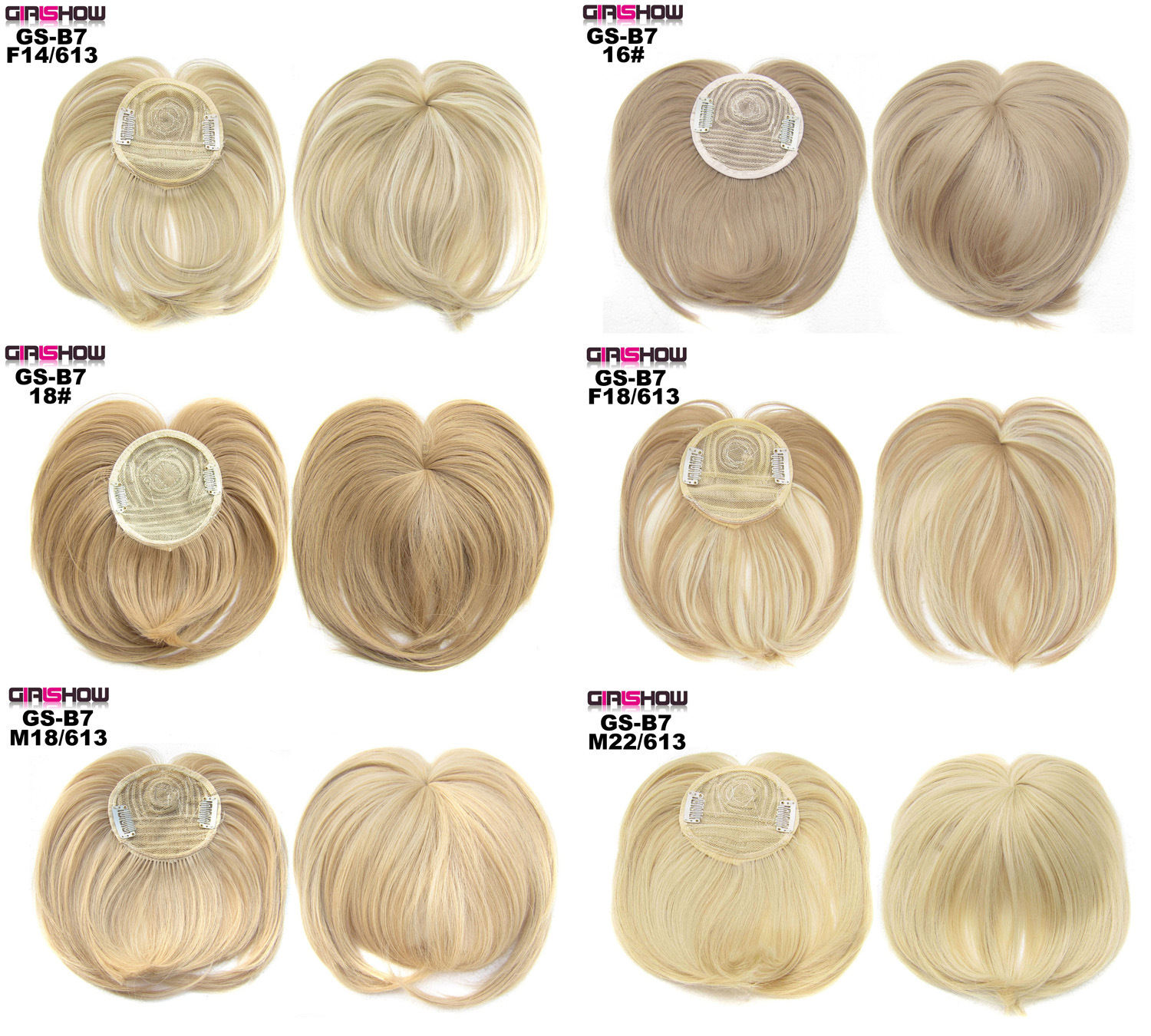 Wholesale of wigs, high-temperature silk and chemical fiber wigs, heart-shaped bangs covering the top of the head, heart-shaped bangs sheet manufacturers, wigs for women pic 9