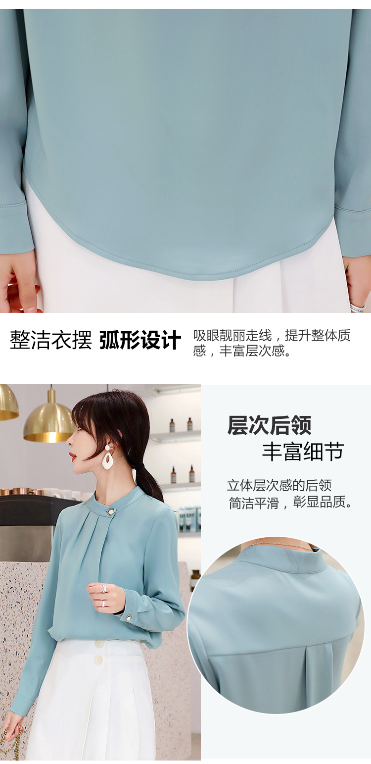 女士雪纺衬衫女装春秋装2023年新款时尚上衣设计感衬衣早春款详情8