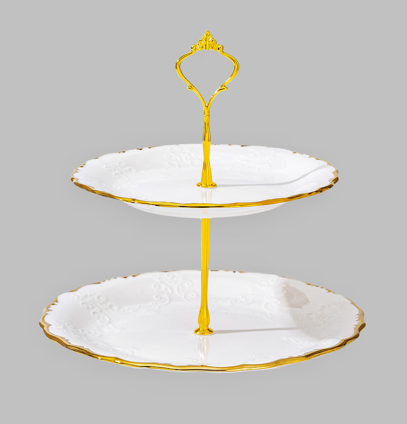 Wholesale of light luxury ceramic tableware sets, high-end gold-plated plates with gold edges pic 11