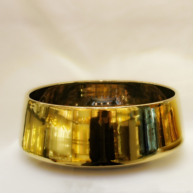 Simple golden, light luxury, new Chinese style, European style, fashionable and fresh, ceramic creative electroplated flower pot, handicraft flower pot pic 10