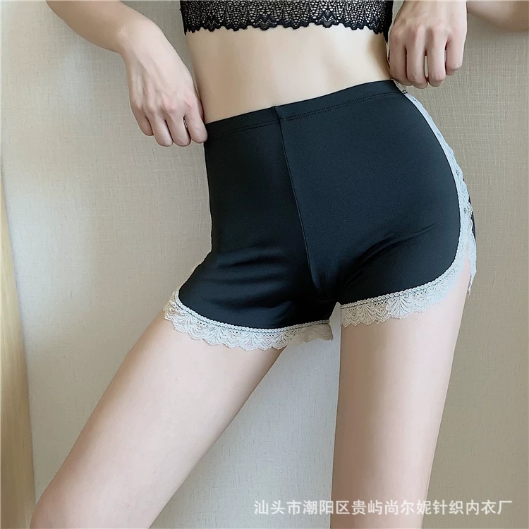 Summer anti-glare safety pants with lace edges and leggings. Women can wear high-waisted anti-glare pants on the outside and safety shorts on the inside pic 2