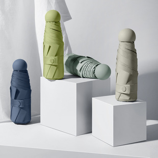 折叠黑胶防晒晴雨伞木手柄大号三折手动太阳伞批发广告伞定制logo详情23