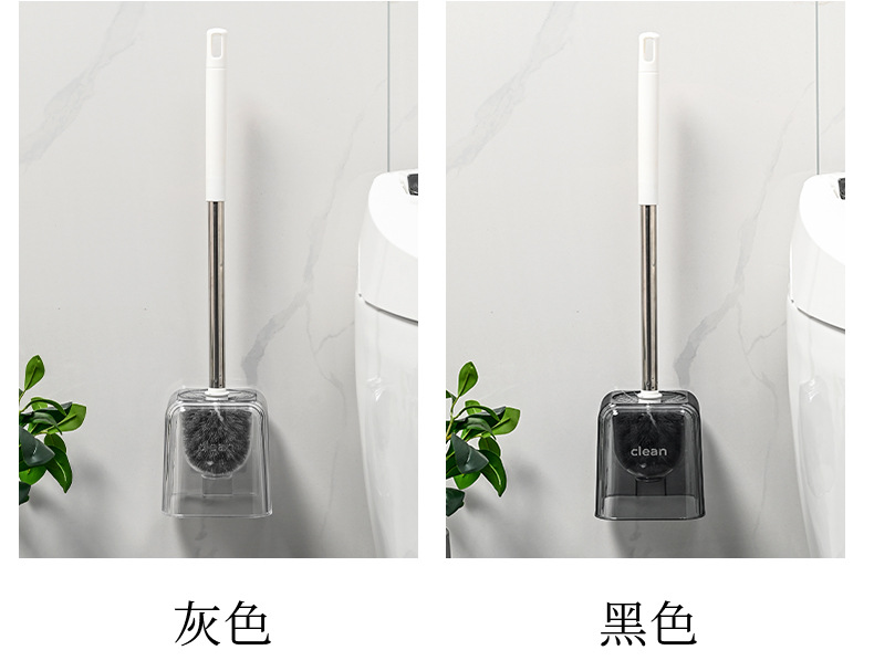 新款家用卫生间公司公用卫生间方形纯色加厚不锈钢马桶刷新品详情12
