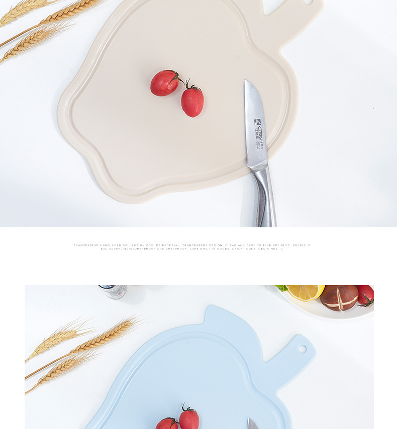 Creative cutting board, baby food small cutting board, thickened with waterproof groove, hanging cutting board, fruit cutting board, direct sales pic 9