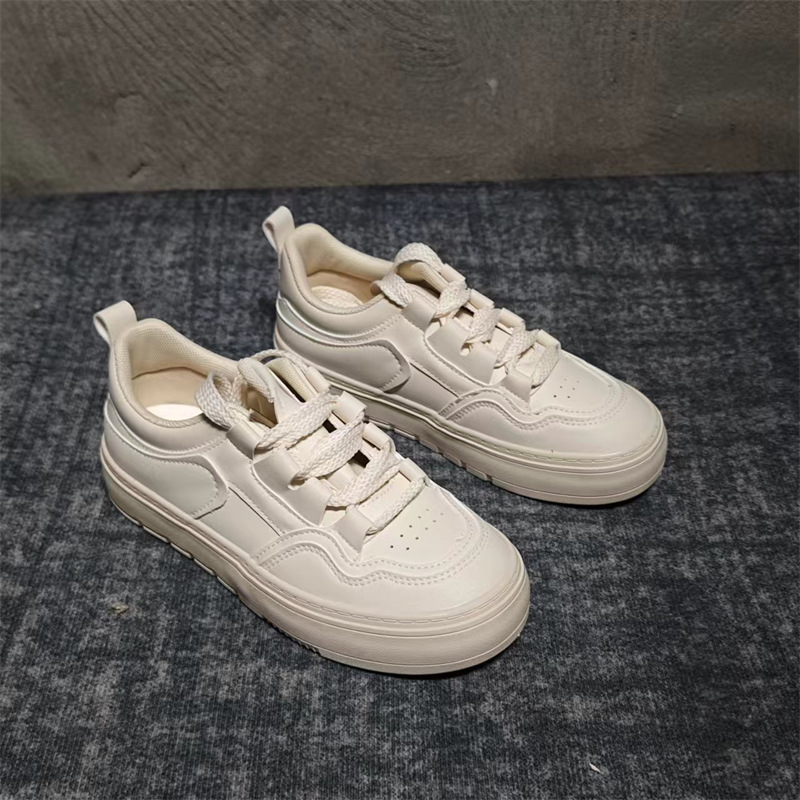 配裙子小白鞋女2024新款透气女鞋chic鞋子休闲厚底板鞋百搭H1378详情5