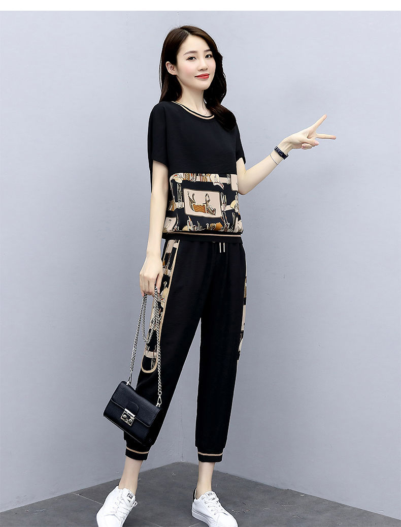 2021时尚运动套装夏装气质洋气女神范衣服夏天显瘦宽松两件套显瘦详情13