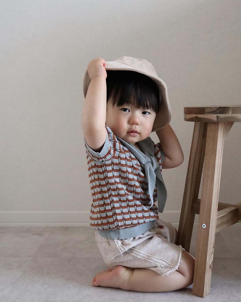 knit planet女童领结上衣镂空喇叭裤套装夏季薄款莫代尔棉针织衫详情15