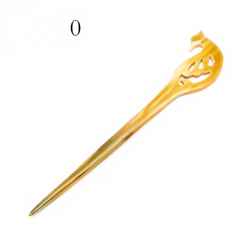 经典牛角发叉发饰 天然女式黄牛角发簪 手工打磨牛角簪子厂家直销详情22