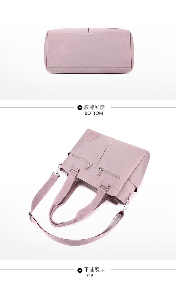 跨境女包大容量休闲尼龙托特包新款轻便单肩多隔层实用斜挎包详情26