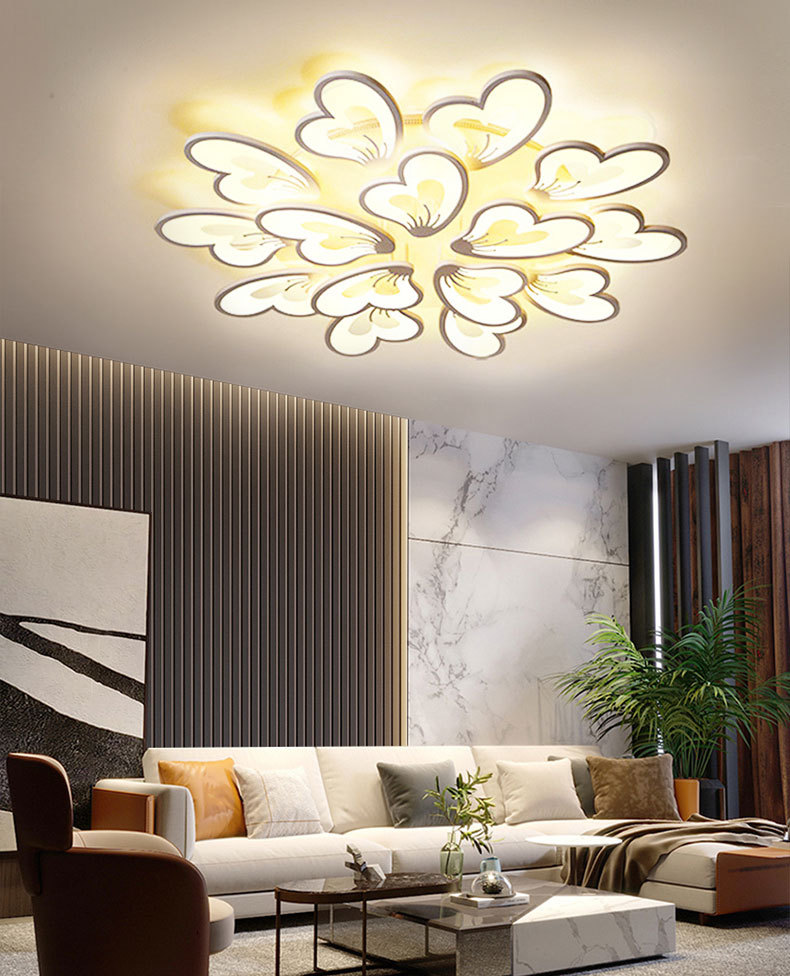 Wholesale of Nordic postmodern ceiling lamps, living room lamps, led bedroom lamps and warm acrylic lighting fixtures pic 1