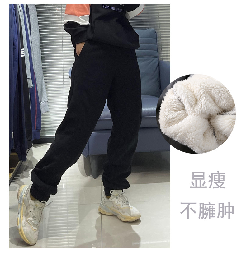 儿童羊羔毛冬裤女大童加绒加厚冬棉裤男大童宽松胖童亲子裤包邮详情10