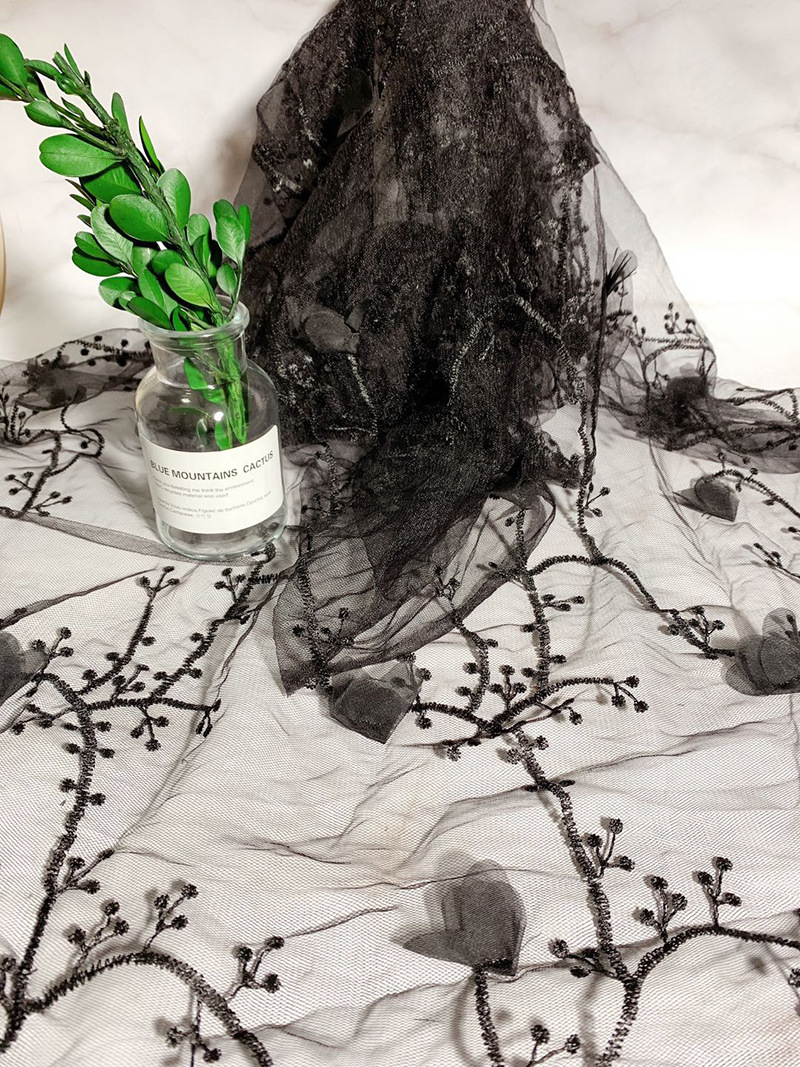 Wholesale and customization of home textile and clothing accessories, embroidered butterfly mesh fabric, skirts, wedding dresses, lace fabric pic 11