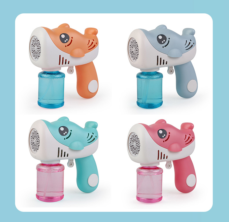 抖音同款电动恐龙泡泡枪 海豚泡泡机12孔一键出泡声光音乐泡泡枪详情28