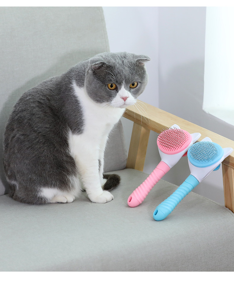 Pet comb, large telescopic and knotted comb, cat comb, automatic hair removal and massage comb, pet cleaning supplies pic 14