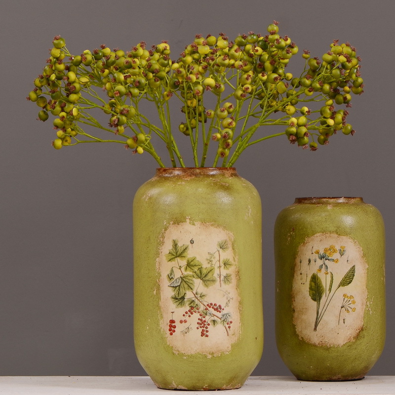 Dongli Flower Industry offers wholesale of artificial flowers for Chinese-style living room, home and dining table decoration. We provide one-piece consignment services for large branches, multi-headed artificial berries, rose fruits, small white fruits and green fruits pic 1