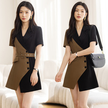 The 2022 summer new style of elegant professional shirts for women, fashionable and stylish short-sleeved commuting satin shirt work clothes pic 31