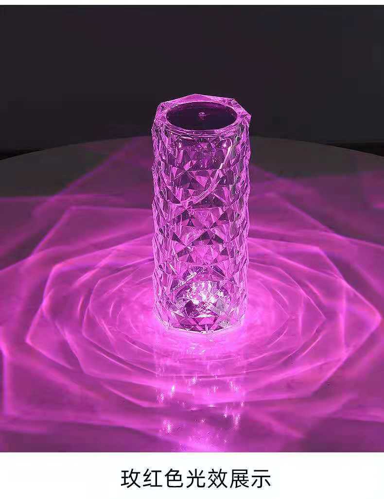 España pétalos de rosa cristal RGB16 color dormitorio decoración de sobremesa YSB lámpara recargable pic 10