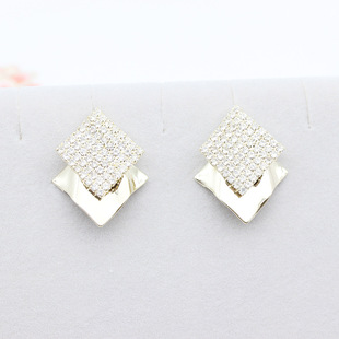 韩国东大门耳环925银针一件代发耳饰新款创意款C型锆石圆圈耳钉女详情4