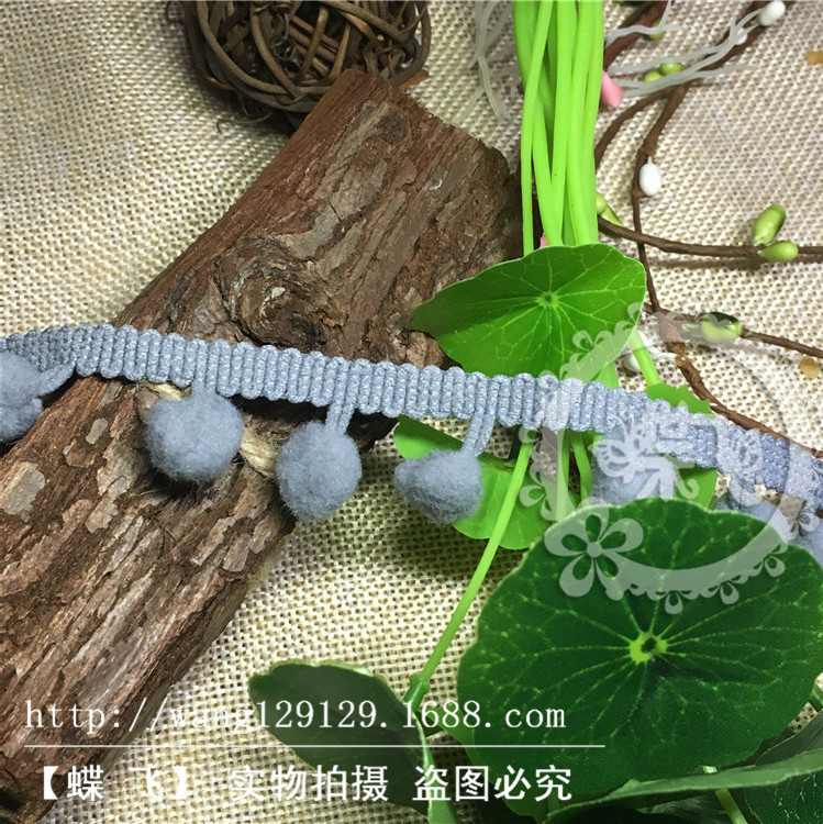 35个色现货供应1.3cm中直角毛球花边服装辅料三角球DIY手工花边辅料毛球详情47